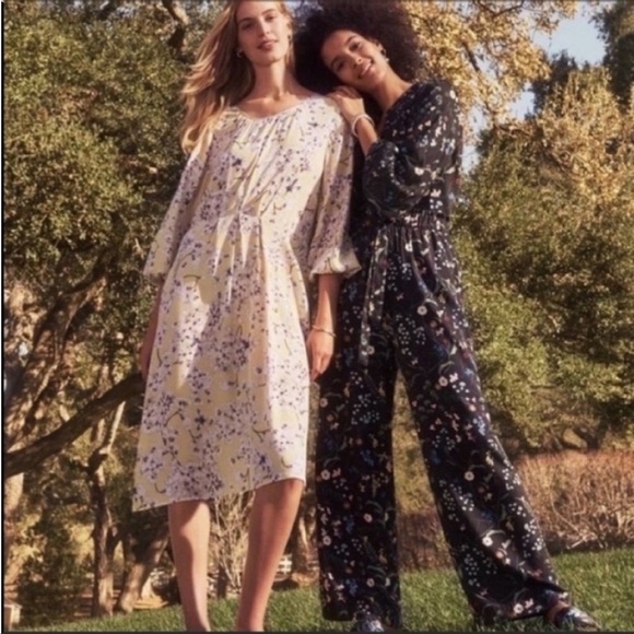 Anna Glover x H&M Floral Palazzo Pants Green Size 4 Career business Pants - Picture 6 of 11